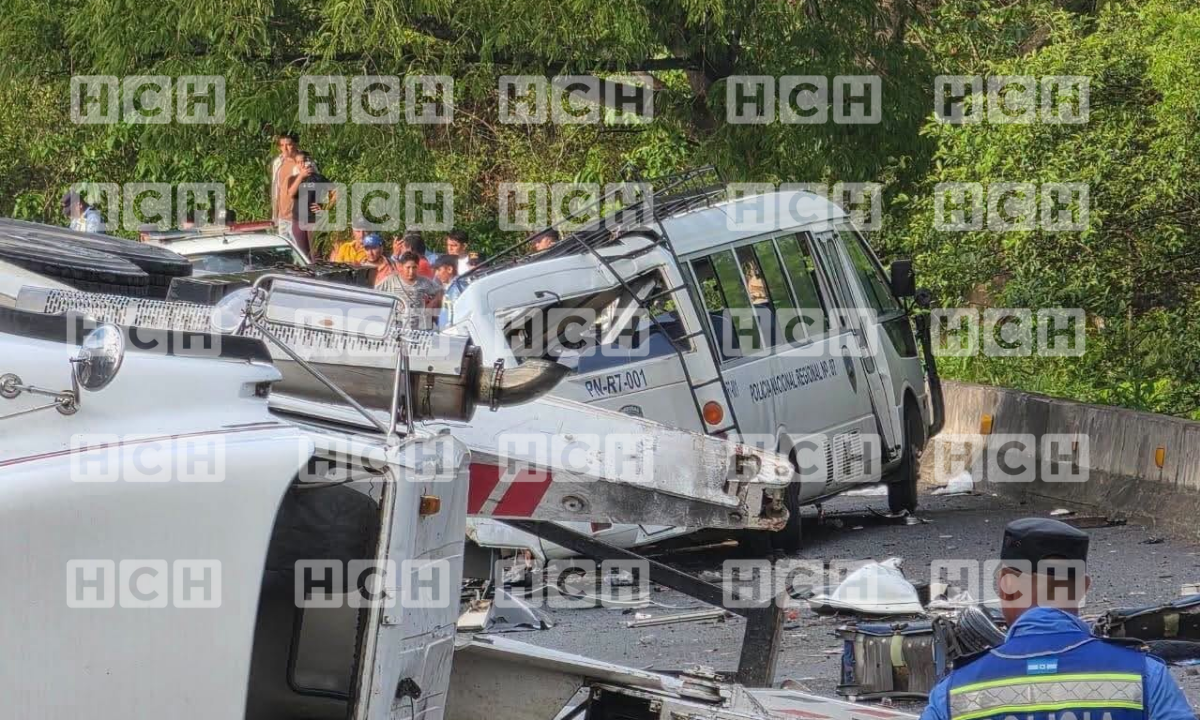 Tragedia vial en Comayagua: 7 policías muertos y al menos 25 heridos