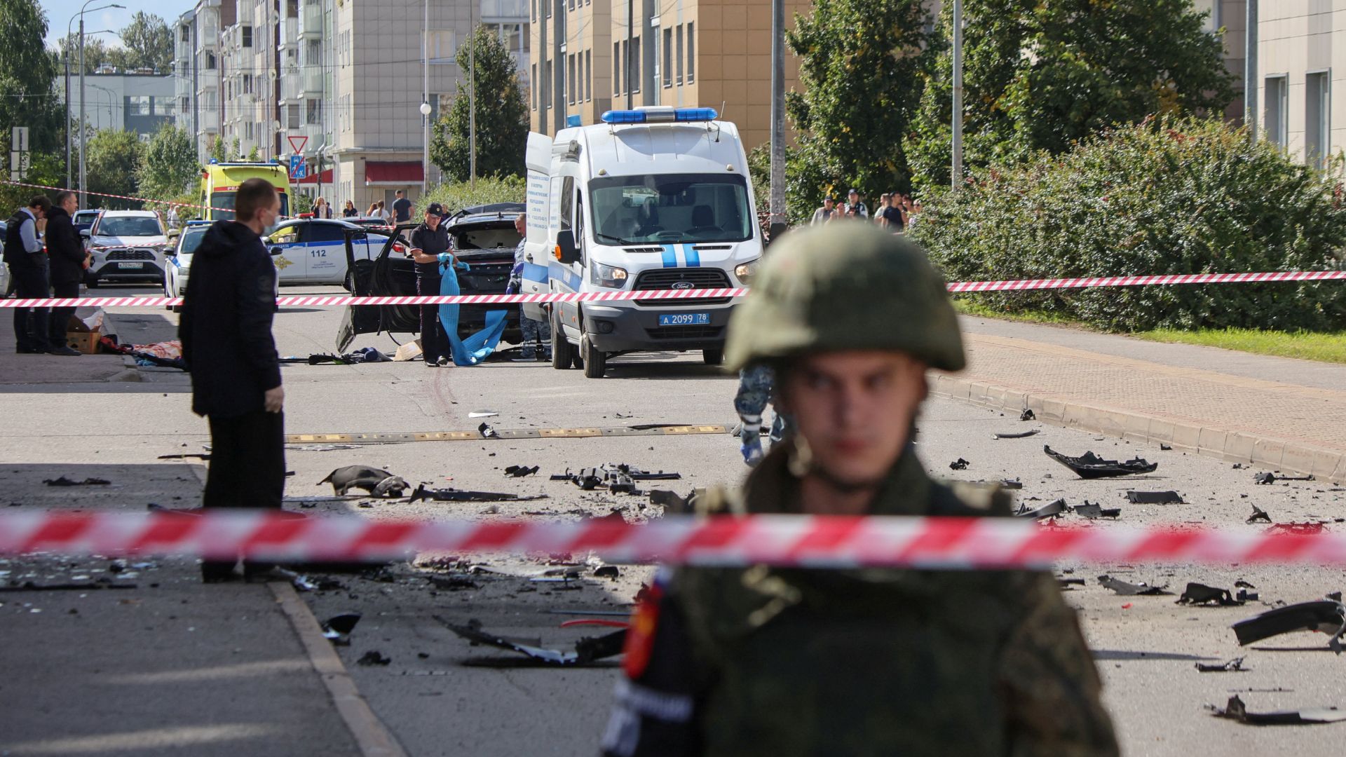 Una explosión arrasa un vehículo y mata a un militar ruso en San Petersburgo