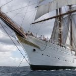 El buque escuela de la armada española tiene casi 100 años y sigue cruzando el Atlántico cada año hasta los puertos de América