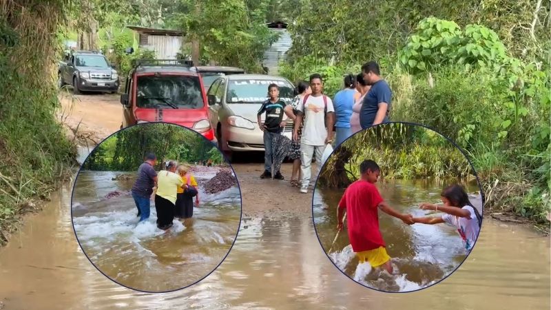 Atravesando las aguas para evitar el aislamiento: El drama de miles de pobladores tras la crecida del Lago de Yojoa