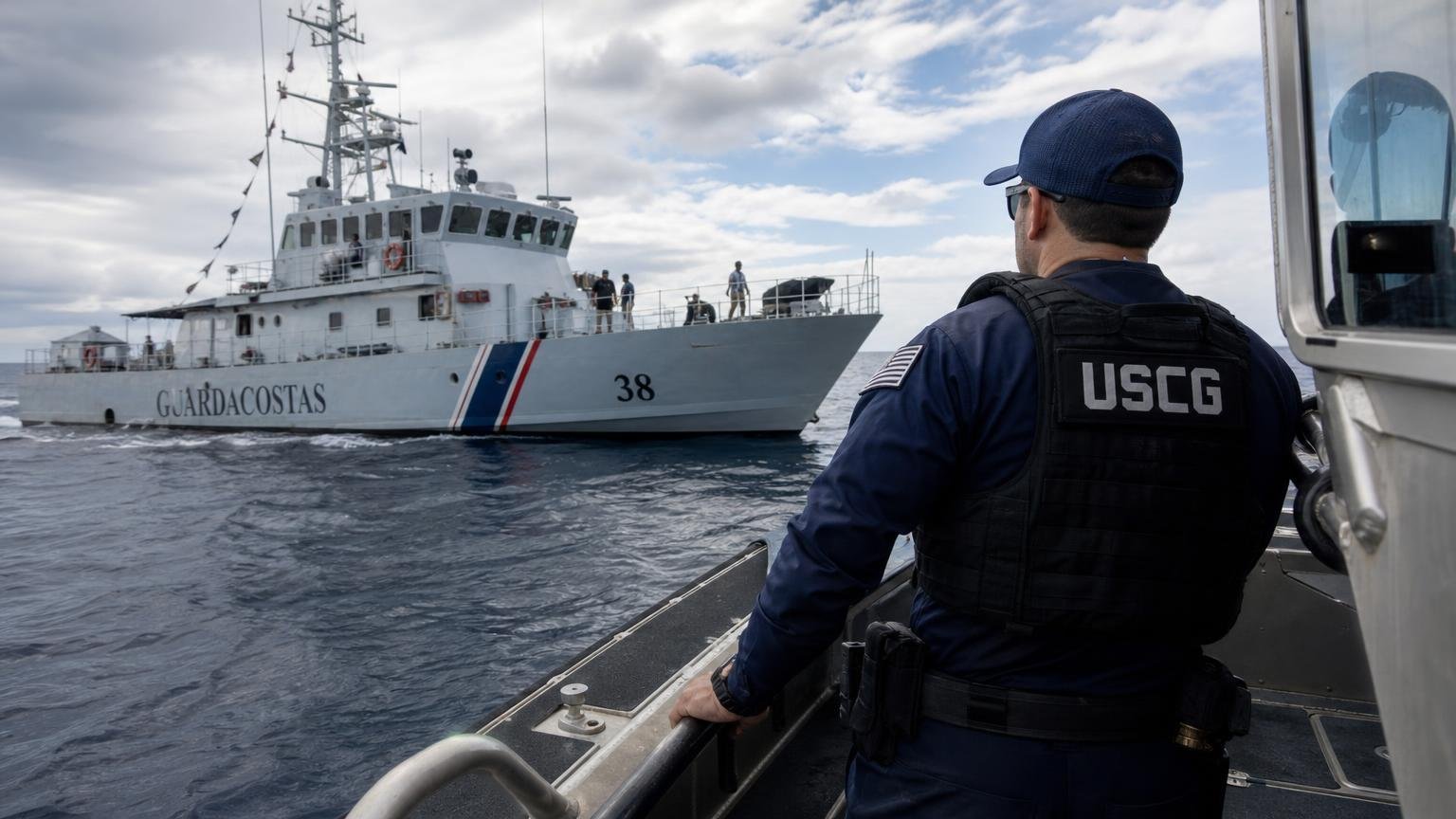 La guardia costera de Estados Unidos patrulla el Pacífico junto a Costa Rica y es el único país sin ejército con el que lo hace