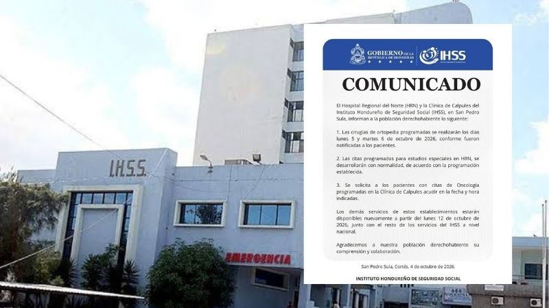 ¿La salud también se toma vacaciones? Médicos del IHSS suspenden el paro y retoman la atención el 12 de octubre